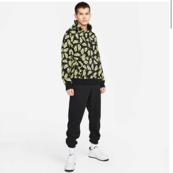 #359 Nike NSW Essential All Over Print Hoodie Pullover DD4847-010 Men’s small - Picture 12 of 16